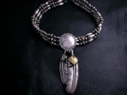 シルバーアクセサリー通販　　メンズ/フェザー　ネックレス