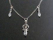 シルバーアクセサリー通販　メンズ/水晶　ネックレス