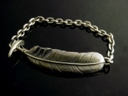 シルバーアクセサリー通販　メンズ/フェザーブレスレット