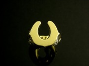 メンズ ピンキーリング 馬蹄（ホースシュー） R-42A シルバー【GALLION】