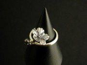 シルバー誕生花リング　4月忘れな草　【K-SMITH】