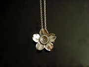 シルバー誕生花ネックレス　3月桜　【K-SMITH】