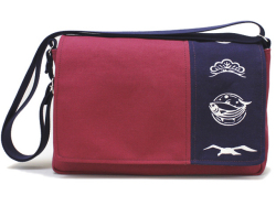 メッセンジャーバッグ（和柄・えんじ）