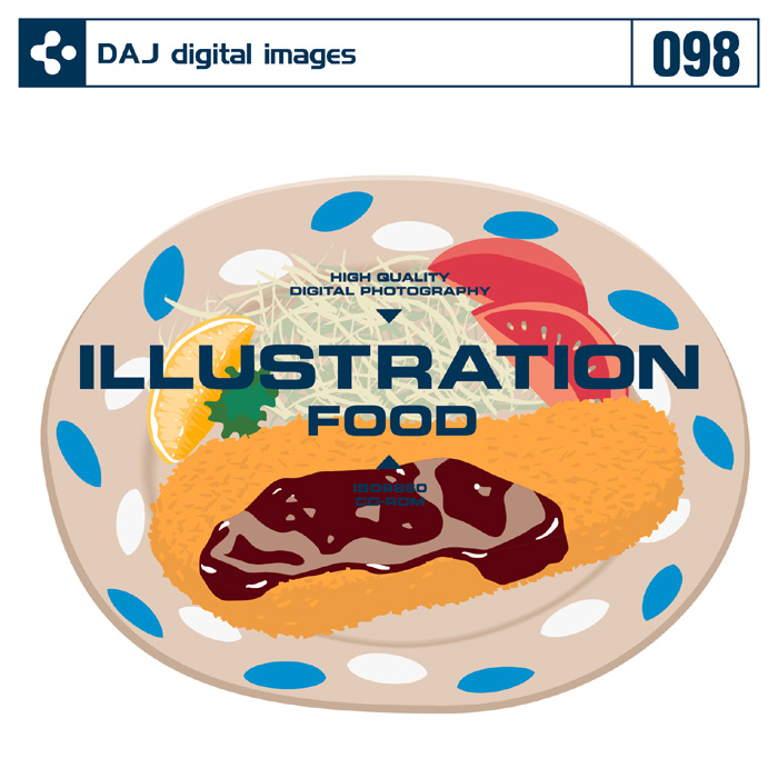 DAJ098 ILLUSTRATION  RESTAURANT 【イラストシリーズ～食べ物】