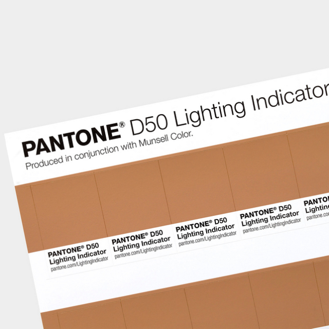 PANTONE ライティング・インディケーター・ステッカー D50 (5000K)演色