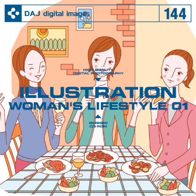 DAJ144 ILLUSTRATION  WOMAN'S LIFESTYLE 01 【イラストシリーズ～女性のライフスタイル 01】