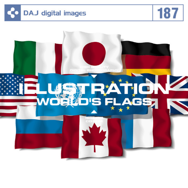 DAJ187 ILLUSTRATION / WORLD'S FLAGS 【イラストシリーズ～世界の国旗】