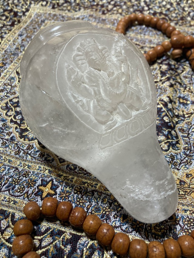 天然水晶 ガネーシャ （色彩ガネーシャ 天然水晶 加工地：インド