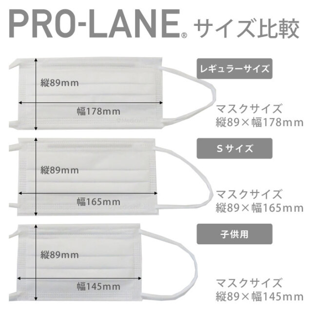 MedicomプロレーンマスクSサイズ(50枚入×10箱)｜サバイバル
