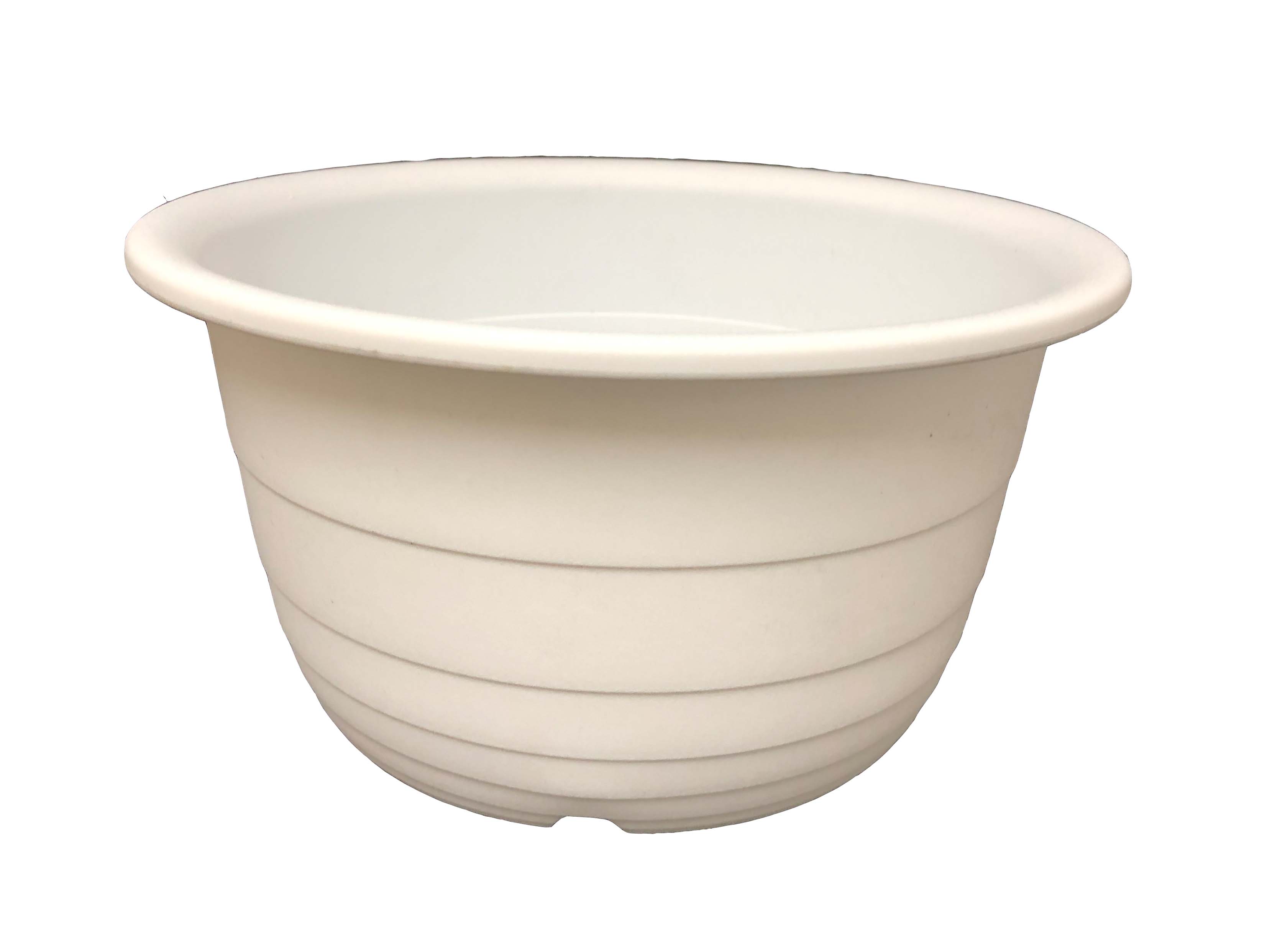 プラ鉢　浅鉢　白　6号（18ｃｍ）　6AFR　100個セット