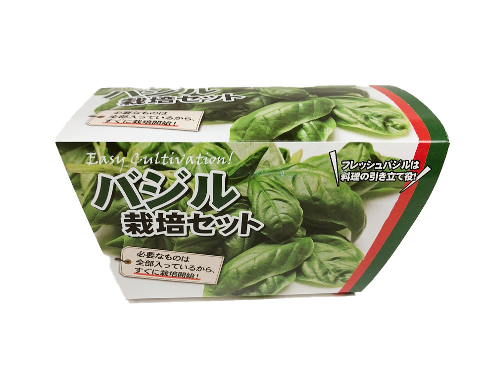 バジル栽培セット　（鉢+培養土+種）
