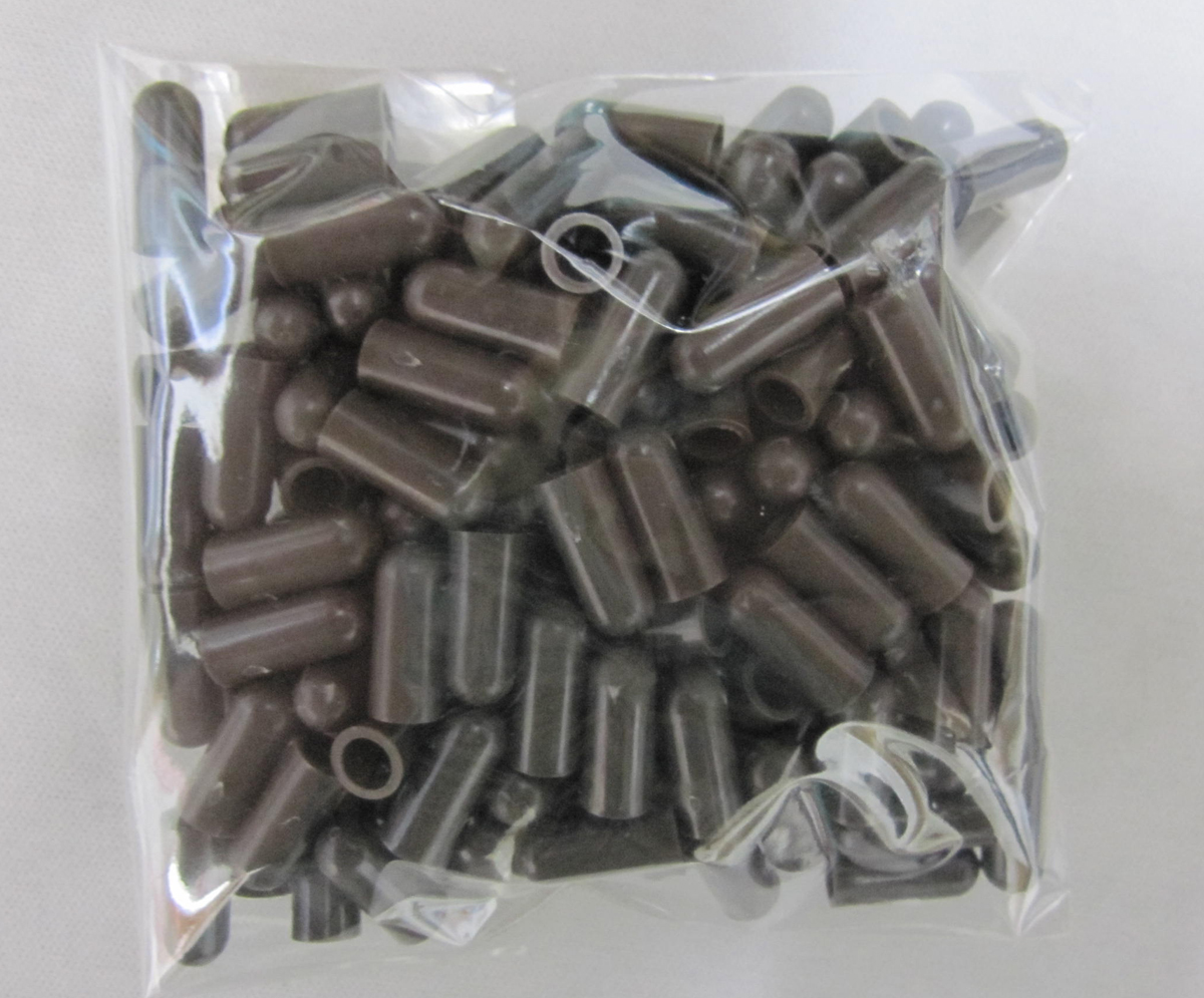 支柱キャップ　4.0mm用　ブラウン　200個　洋蘭　支柱 /ネコポス便可