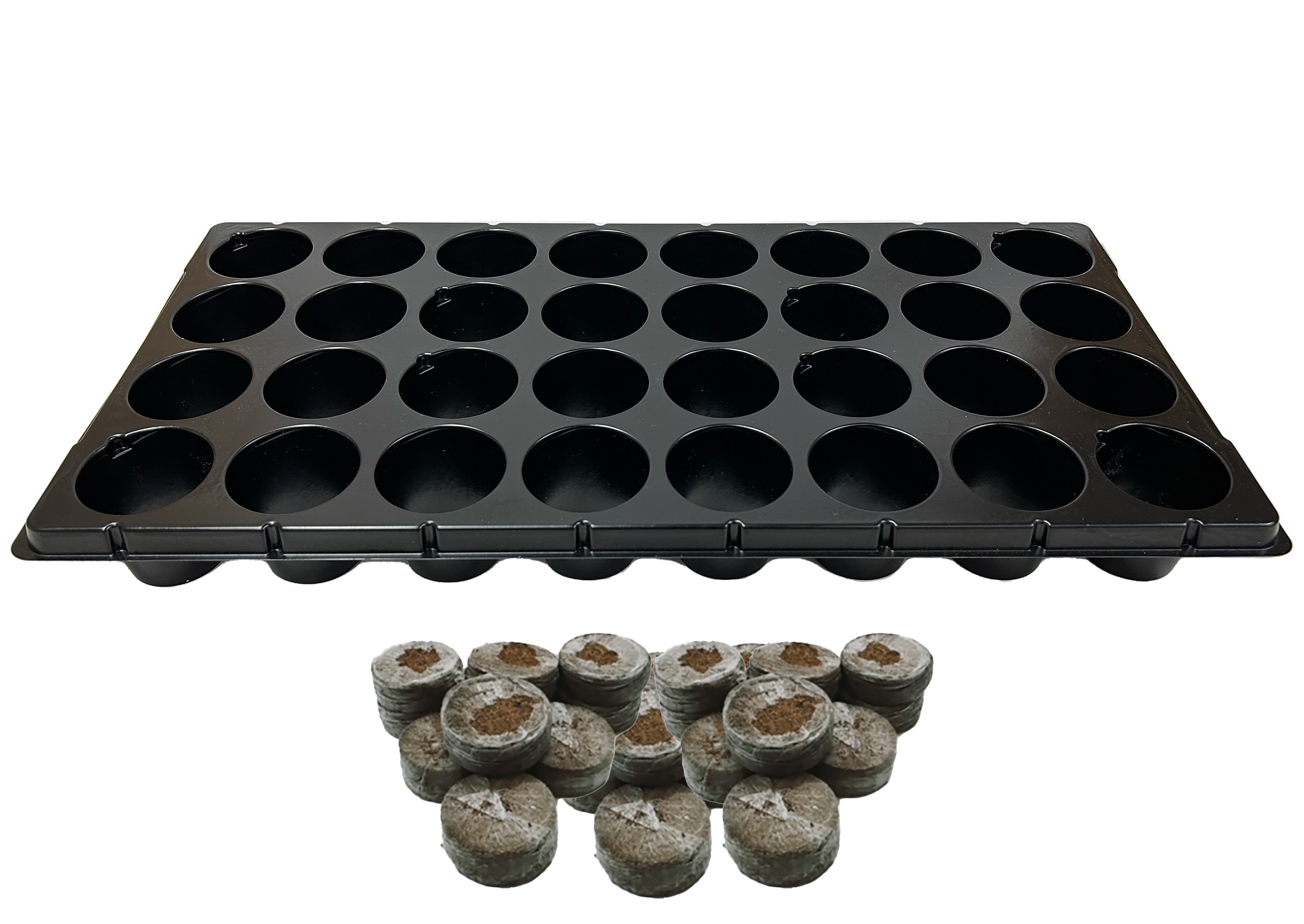 ジフィーセブンC　32個+セルトレー黒（Black）PP 32穴　セット