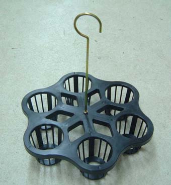 富貴蘭　プラ吊枠　吊掛　６個掛け　黒色