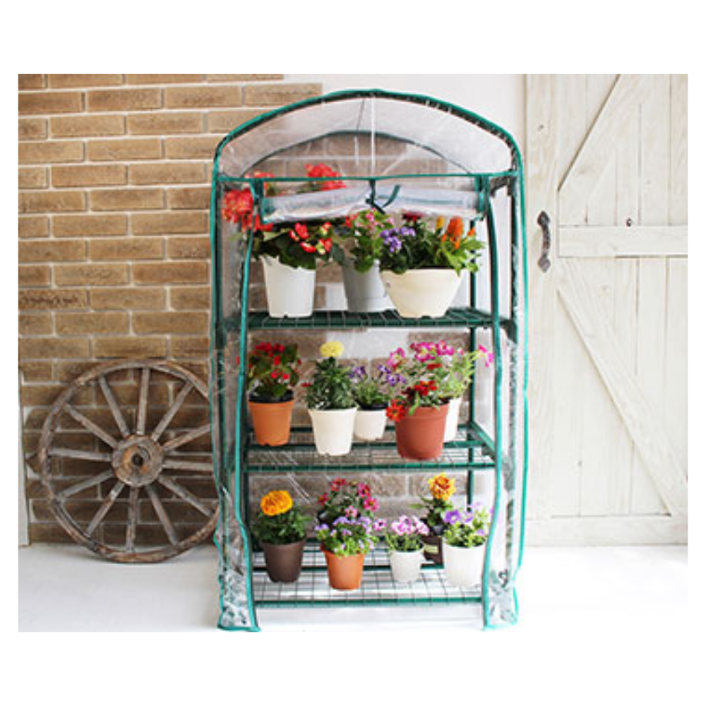 グリーンキーパー 3段　グレー　簡易温室