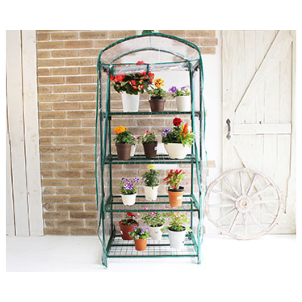 グリーンキーパー 4段　グレー　簡易温室