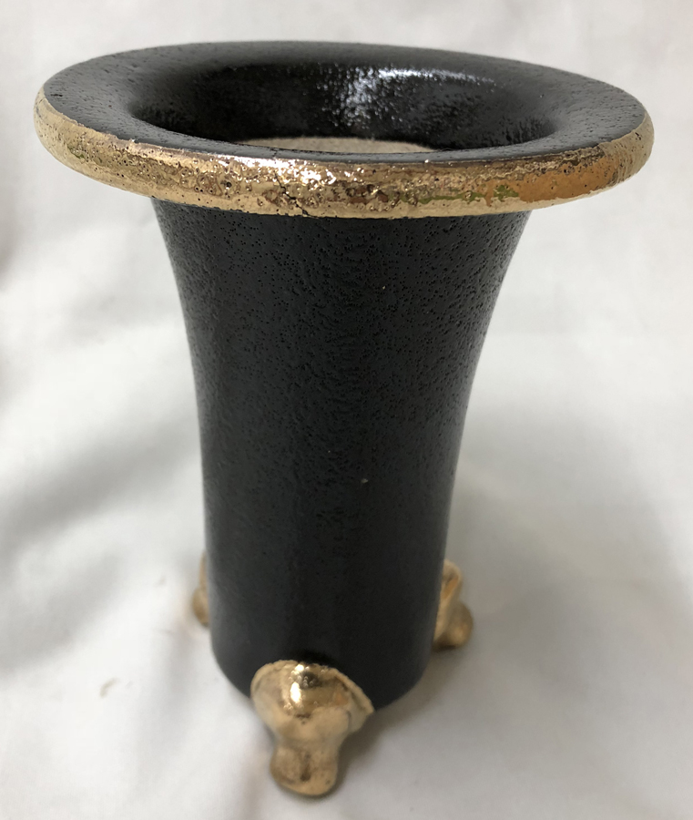 春蘭　京楽焼植木鉢　縁金　4号