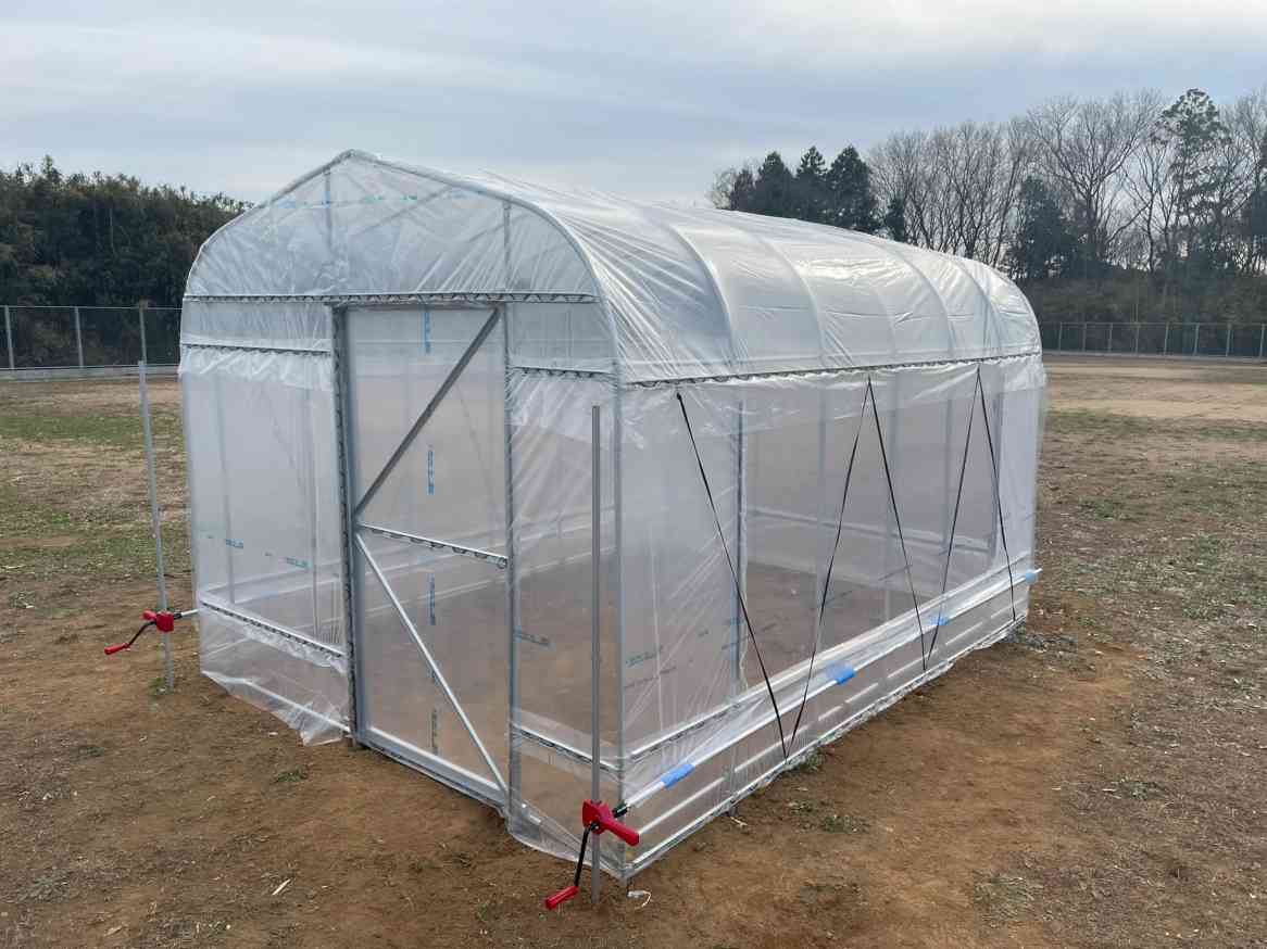 ヒロガーデン3 東都興業 ビニールハウス （スライドドア使用）3坪　換気セット付　2.7ｍｘ3.6ｍｘ高さ2.35ｍ（北海道・沖縄・離島は別途送料発生）