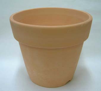 素焼き鉢　5.5号　6枚　ロクロ造り　通気と乾きの良い素焼き鉢　洋蘭　原種
