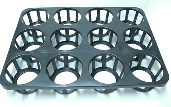 穴トレー　12穴 大　　プラスチックトレイ　ラッパ鉢　転倒防止に