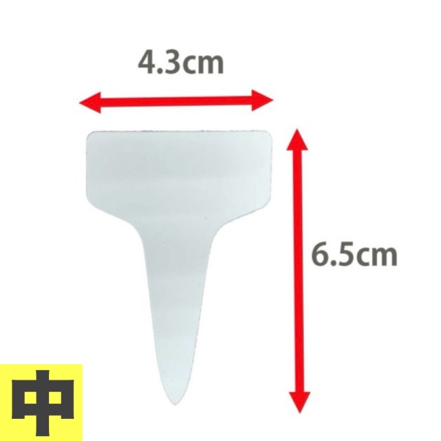 ゴールドラベル T型 中 6.5cm（横幅4.3cm） 白(ホワイト） 100枚入り