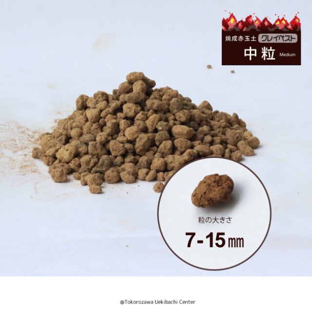 焼成赤玉土 クレイベスト 中粒 28L（14Lx2袋セット） 超硬質赤玉土