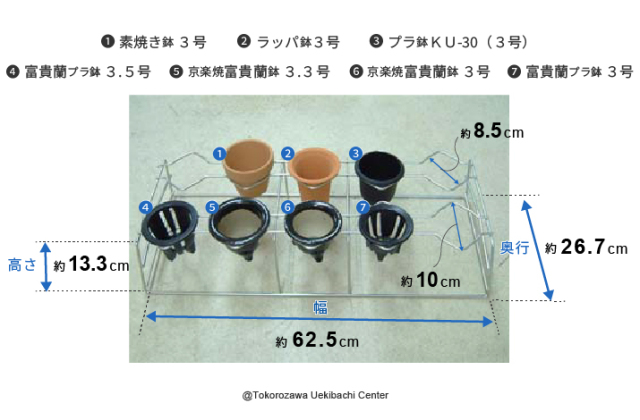 富貴蘭用　置き掛け枠　10個掛け　3.0-3.5号用