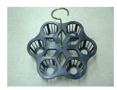 富貴蘭　プラ吊枠　吊掛　６個掛け　黒色