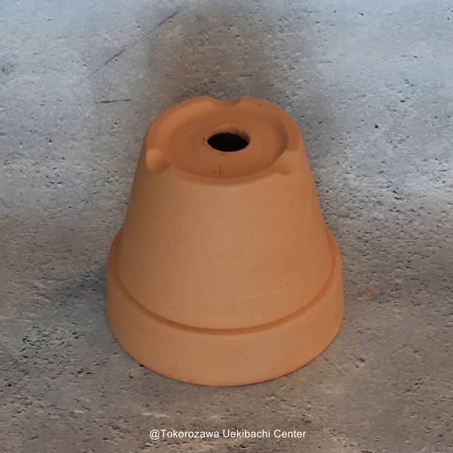 洋蘭　素焼き鉢　４．０号　4号　板倉製陶