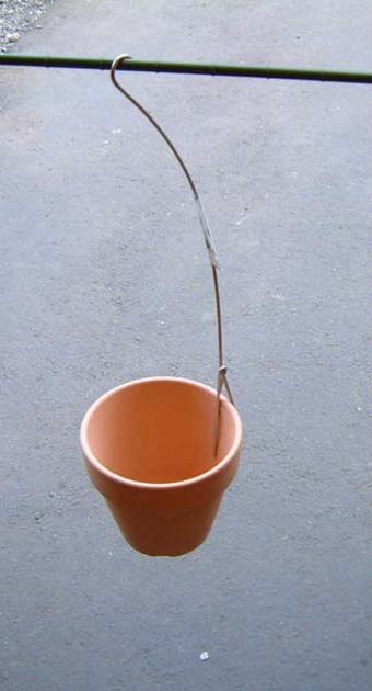 ステンレス駄鉢掛け　53ｃｍ　太　逆フック　6号鉢用　10本