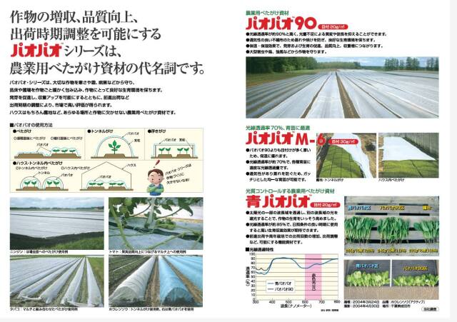 パオパオ90 不織布 べたがけ 長さ200Mx幅90cm 保温用資材 霜よけ 虫