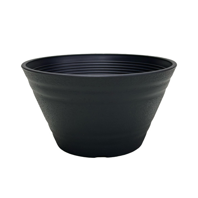 セラアート　平鉢　15号（約15cm） 黒（ブラック)　5個セット　プラ鉢