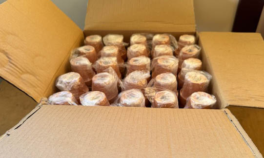 洋蘭　素焼き鉢　2号　特注品　中穴　250枚