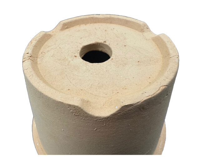 リメイク鉢　 素焼き鉢5号と受け皿セット ローズの中でおねむなうさぎさん 陶器鉢 植木鉢 【白/Mサイズ 5号】 Rose de Noel parfaite クリスマス