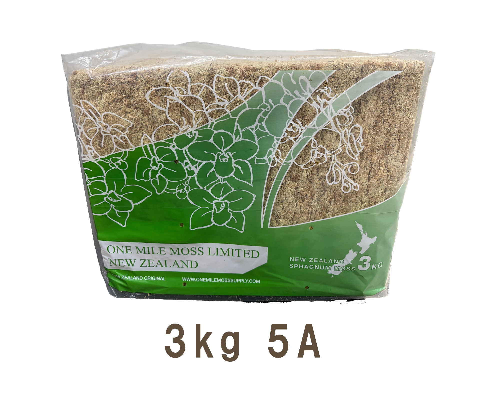 【送料無料】　水苔３ｋｇ　ニュージーランド産　5A　Onemile