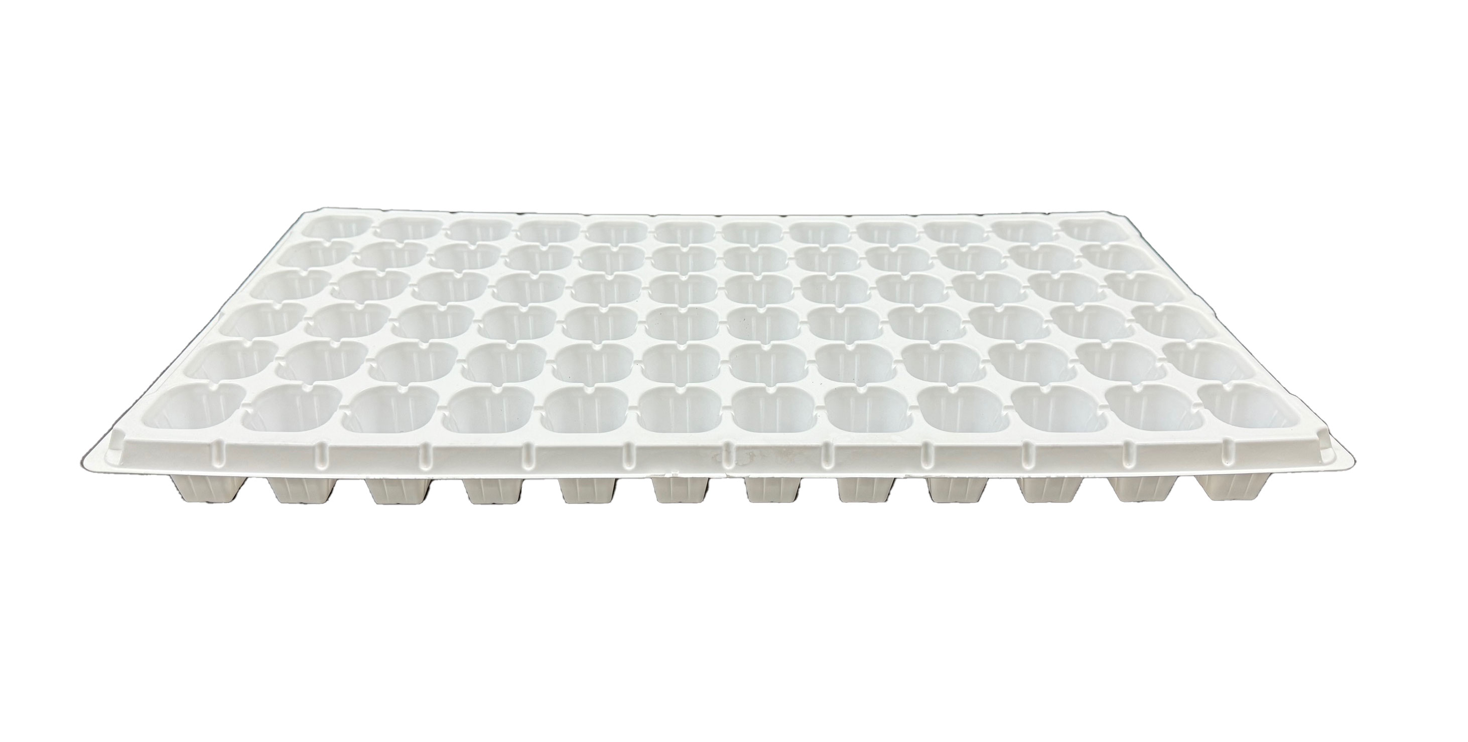 セルトレーPP　72穴　白　角穴　（US・インチタイプ）リブ有　アンドウケミカル