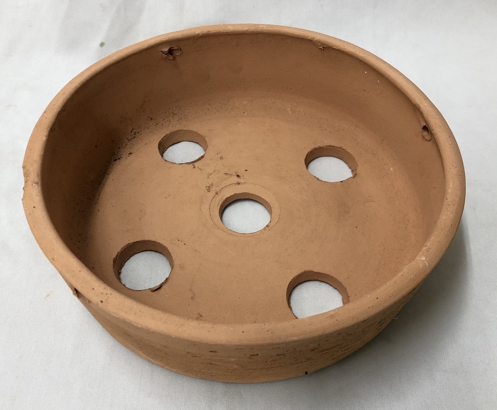 素焼き鉢　皿鉢　8号　手作り品