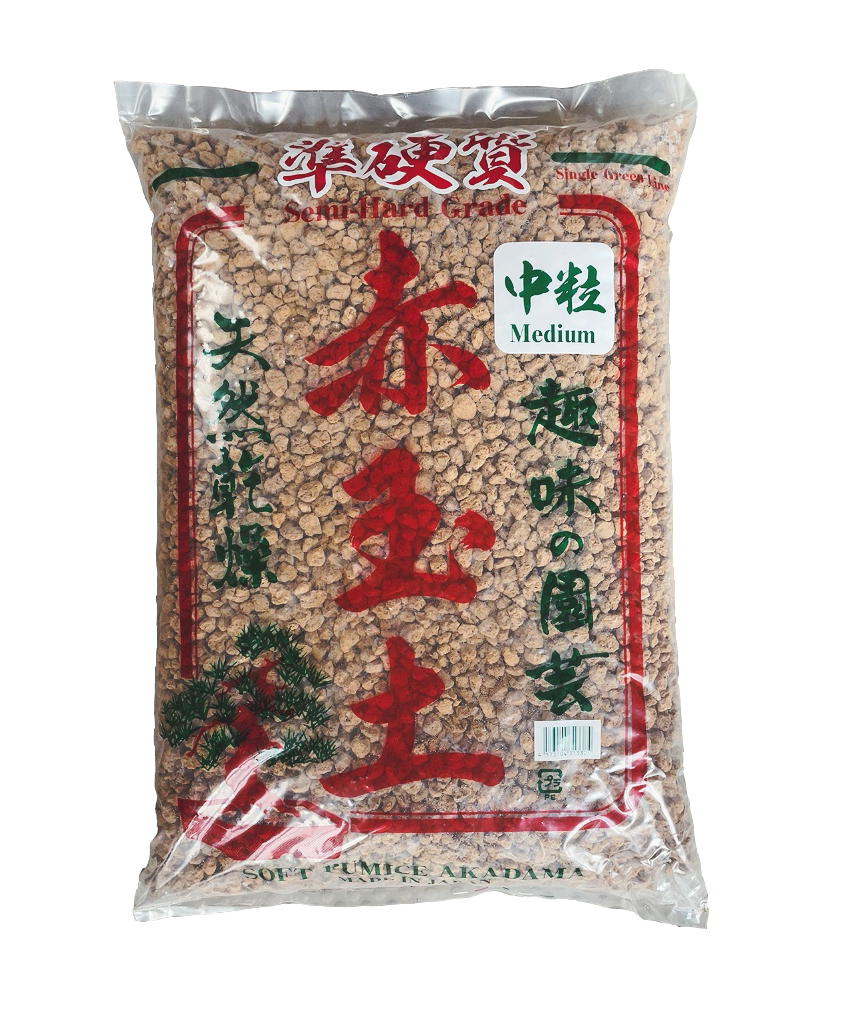 準硬質赤玉土　18L　中粒　プロも使う型崩れしにくい赤玉土です。