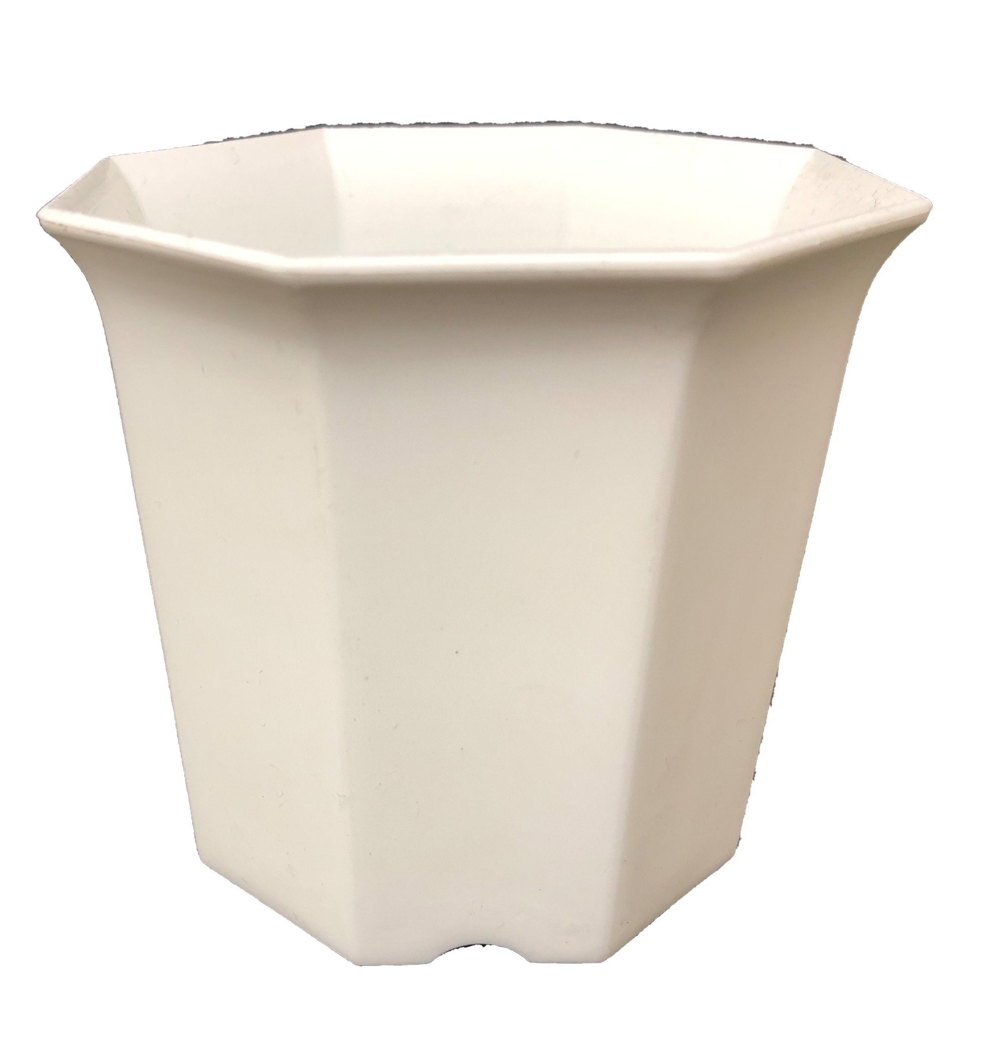 シャトル鉢　白　2.5寸　八角型　8角　100個セット　多肉　サボテン　プラ鉢