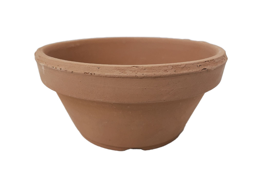 素焼き鉢　浅鉢（平鉢）マシン造り　4.0号　1枚