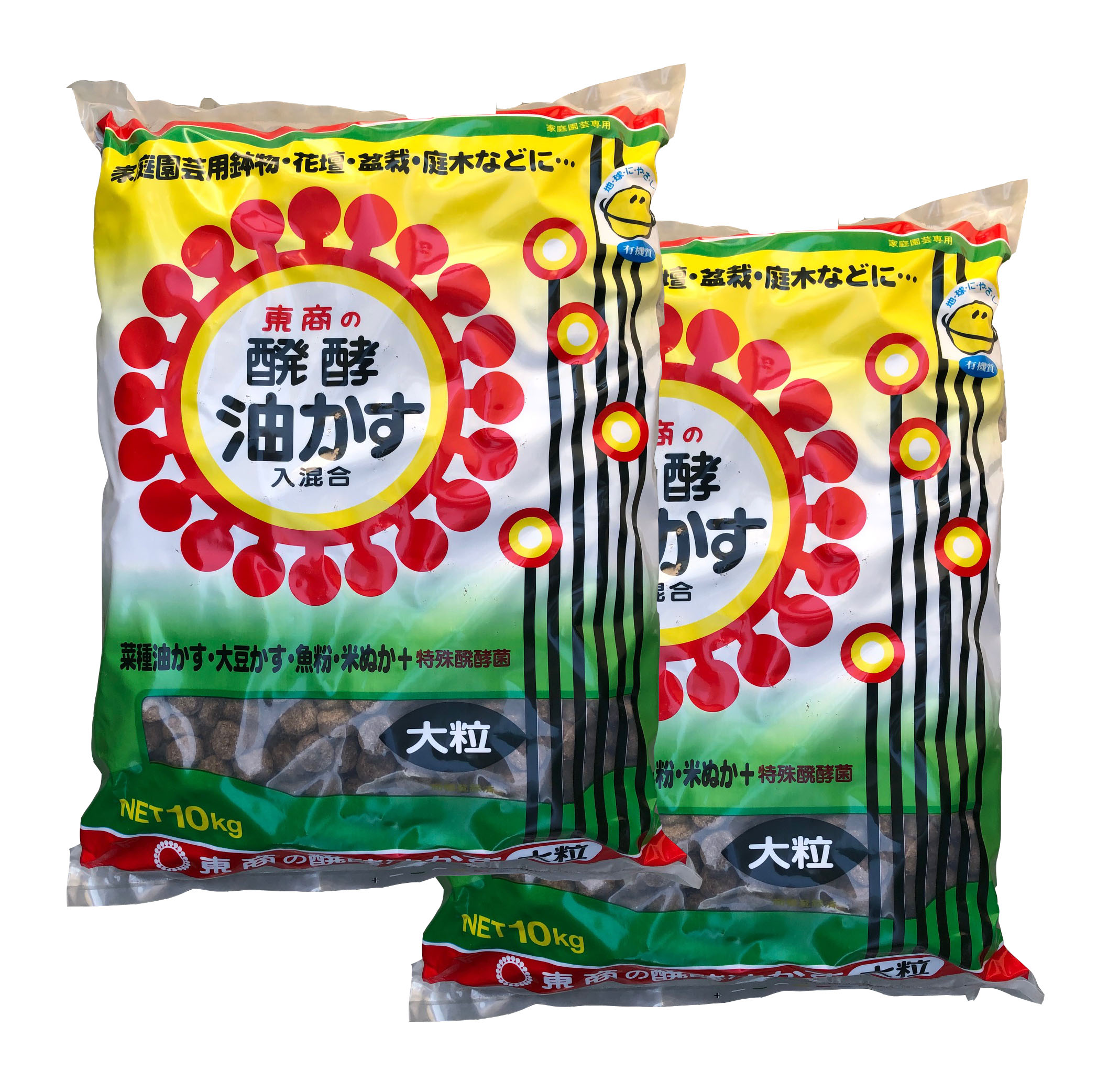 東商　醗酵油かす　20ｋｇ（10ｋｇｘ2袋）　大粒　送料無料