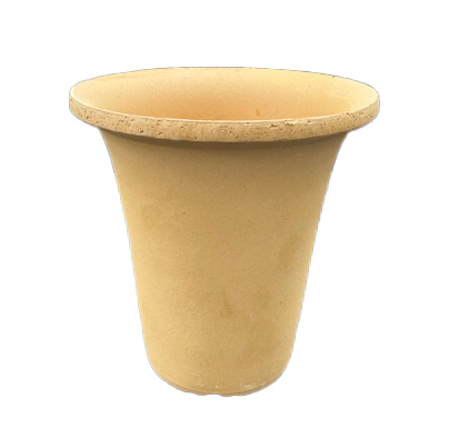 柔らかい　ラッパ鉢　4号　三河らん鉢