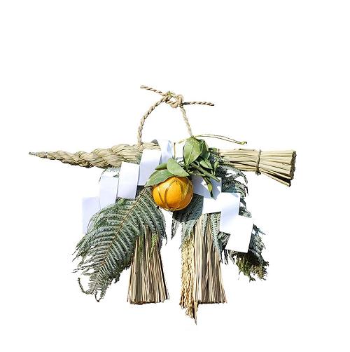 えりきち様❁︎オーダー　エンジェルフレーム　しめ縄　11月末。:°ஐ*。: 関西風手作りしめ縄】 Mサイズ ☆【大きな観葉植物専門店 ガーデン