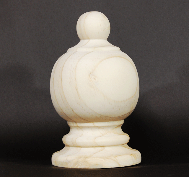 木製フィニアル　オベリスク用　「オリエンタル」サイズ：高さ13.5cm　幅8cm
