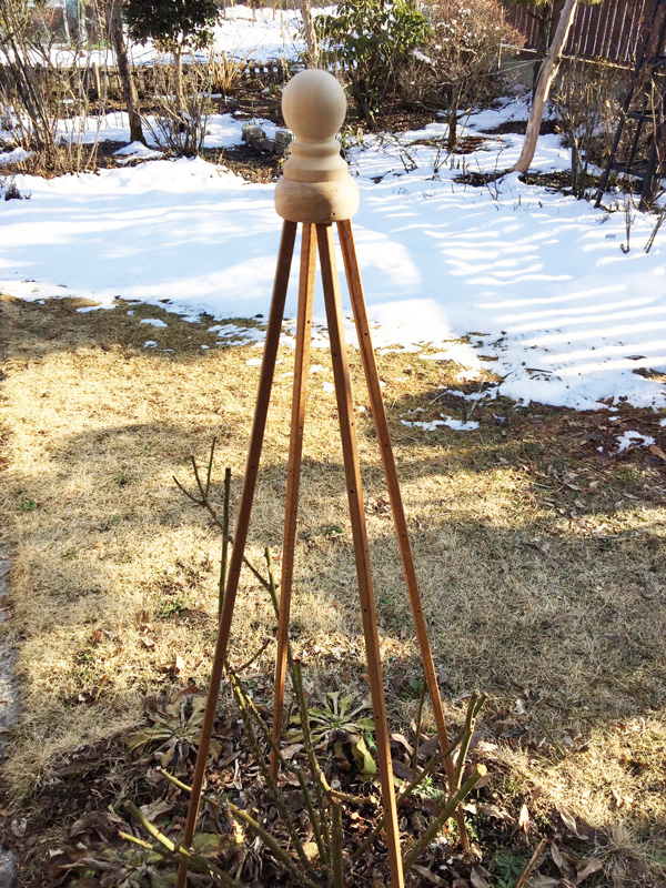 簡単オベリスクキット Rタイプ ボールデザイン 支柱長さ150cm