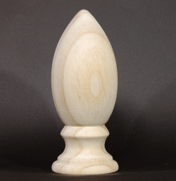 木製フィニアル　オベリスク用　「フレイム」サイズ：高さ13.5cm　幅６cm