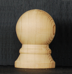 WRC材　フィニアル　オベリスク用　「ボール」サイズ：高さ9cm　幅６cm