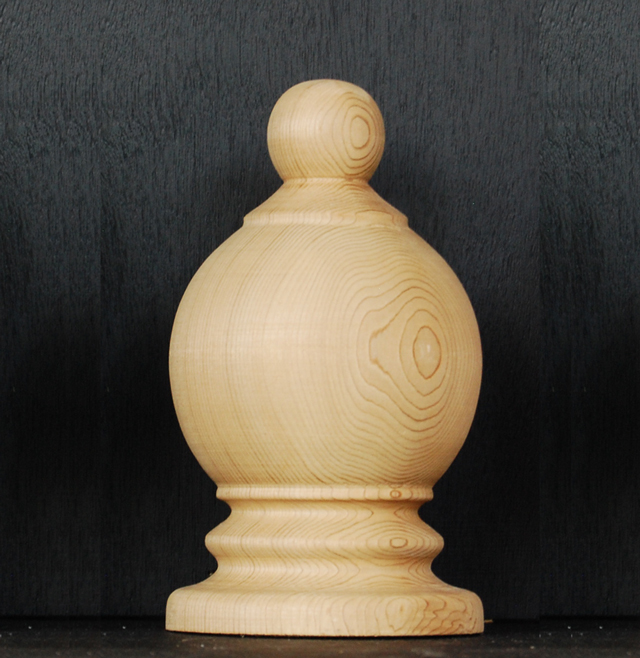 WRC材 フィニアル　オベリスク用　「オリエンタル」サイズ：高さ13.5cm　幅8cm