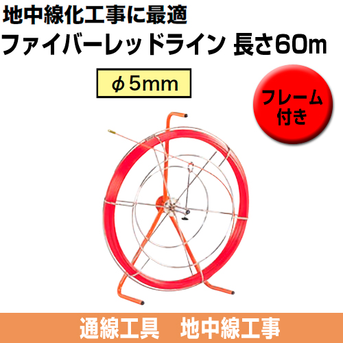 ファイバーレッドライン（FRP製/被覆なしタイプ）　フレーム付き