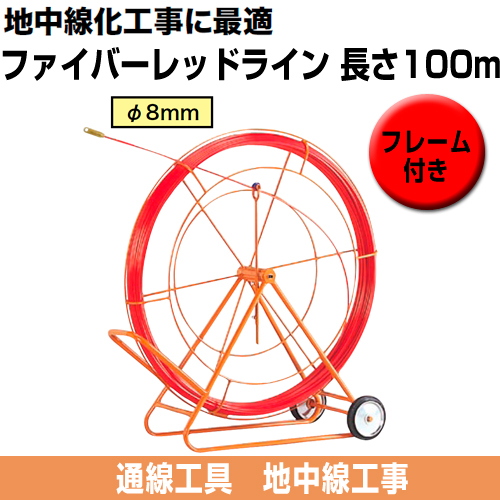 ファイバーレッドライン（FRP製/被覆なしタイプ）　フレーム付き